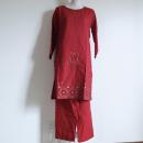 カットワーク刺繍クルタ　2点セット