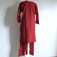 カットワーク刺繍クルタ　2点セット