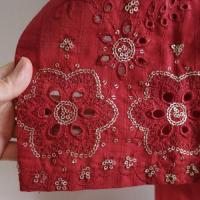 カットワーク刺繍クルタ　2点セット