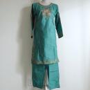 浅葱色刺繍クルタ　2点セット