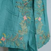 浅葱色刺繍クルタ　2点セット